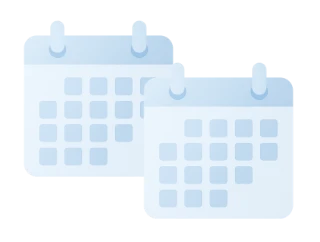 2つのカレンダーのアイコンイラスト