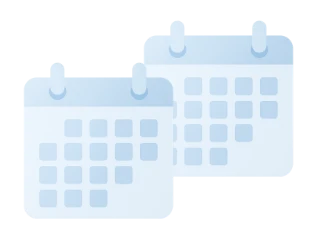 2つのカレンダーのアイコンイラスト